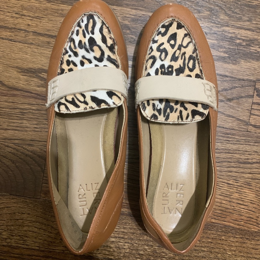 cheetah loafers